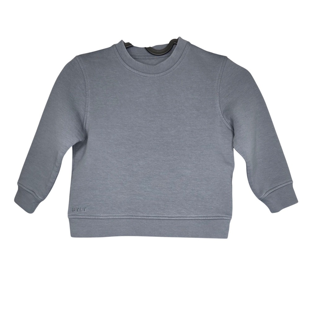 BYLT Roamknit Pullover Kids 3T Grey Long Sleeve Crewneck Sweatshirt Activewear
